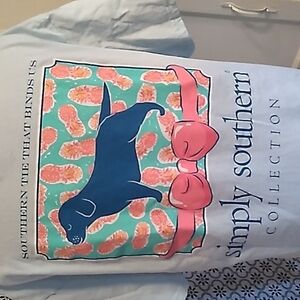 Simply Southern large blue shirt